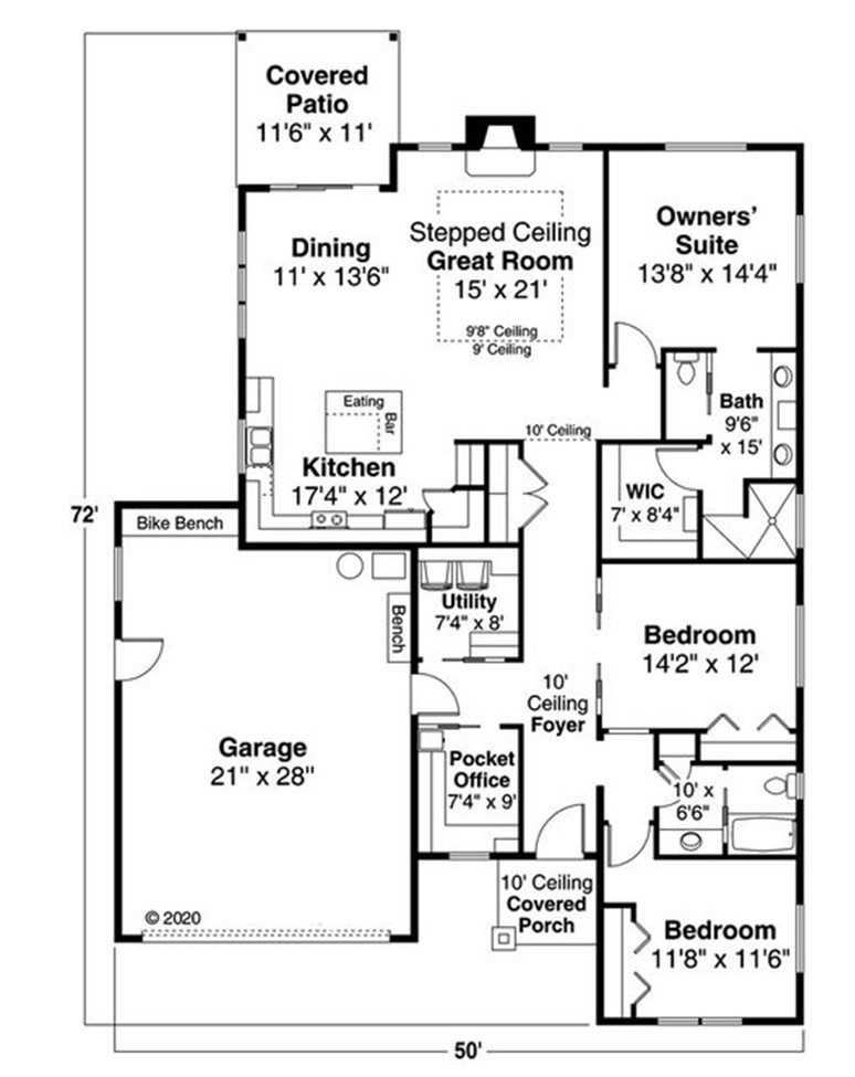 The Horizon Haven ranch floor-plan concept