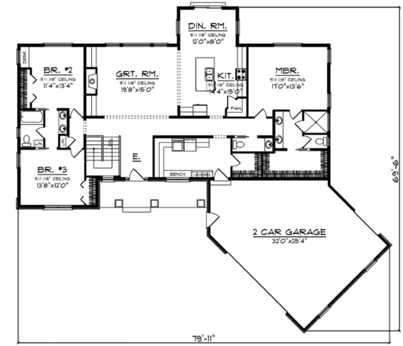 The Meadowview Ranch ranch floor-plan concept