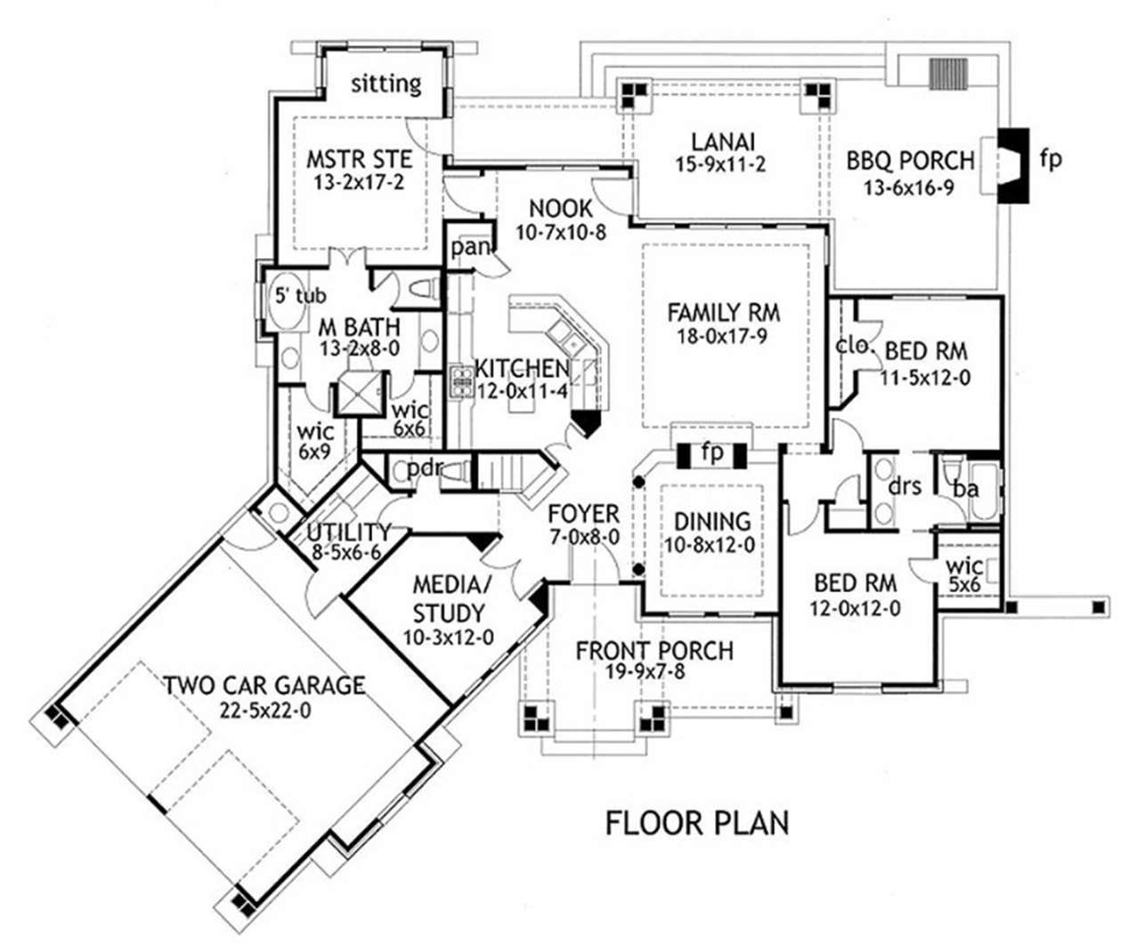 The Ridgecrest ranch floor-plan concept