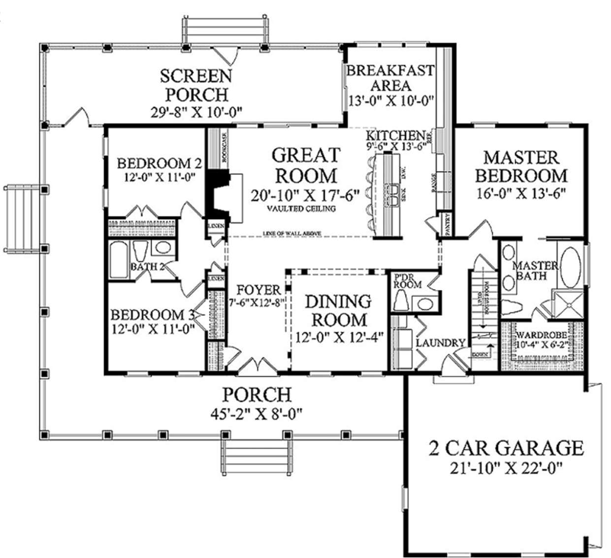 The Serenity ranch floor-plan concept